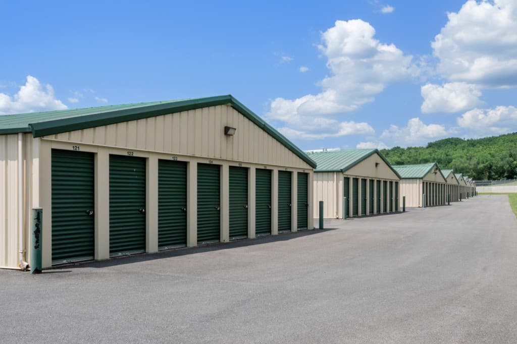 Drive-up storage units at Hillside Storage